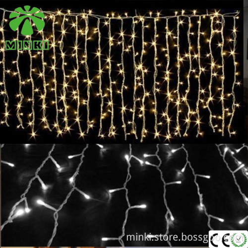 Colorful modern led curtain lights christmas waterproof waterfall lights